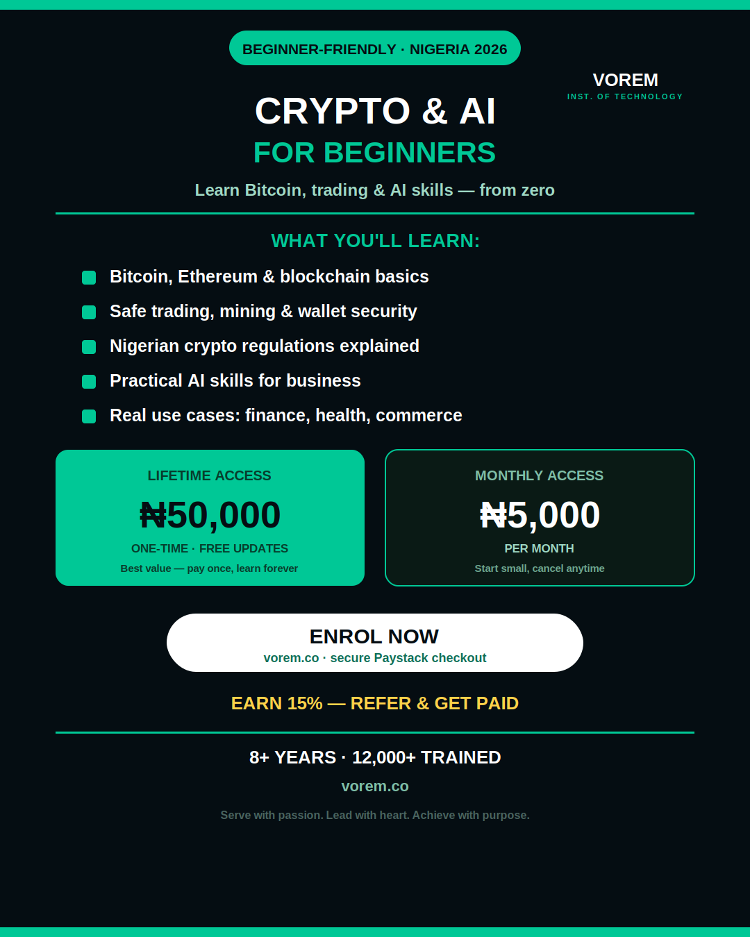 Learn crypto and AI from zero